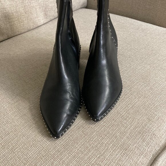 Dolce Vita Black Leather Ankle Boots Size 9 - Picture 2 of 3